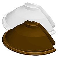 Cresfinex 100mm Radius End Cap Aluminium