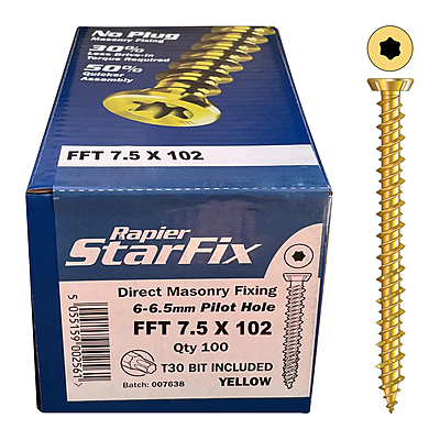 Fastener Fixing Thread (FFT) CSK Masonry Screws (x100)