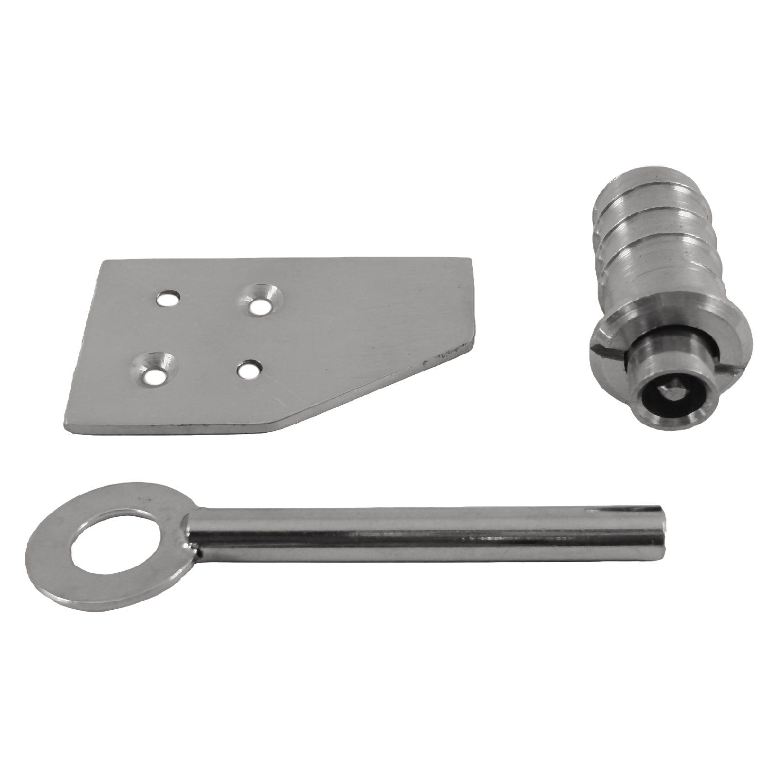 Sash Stop Flush Lock with Key + Striker Plate