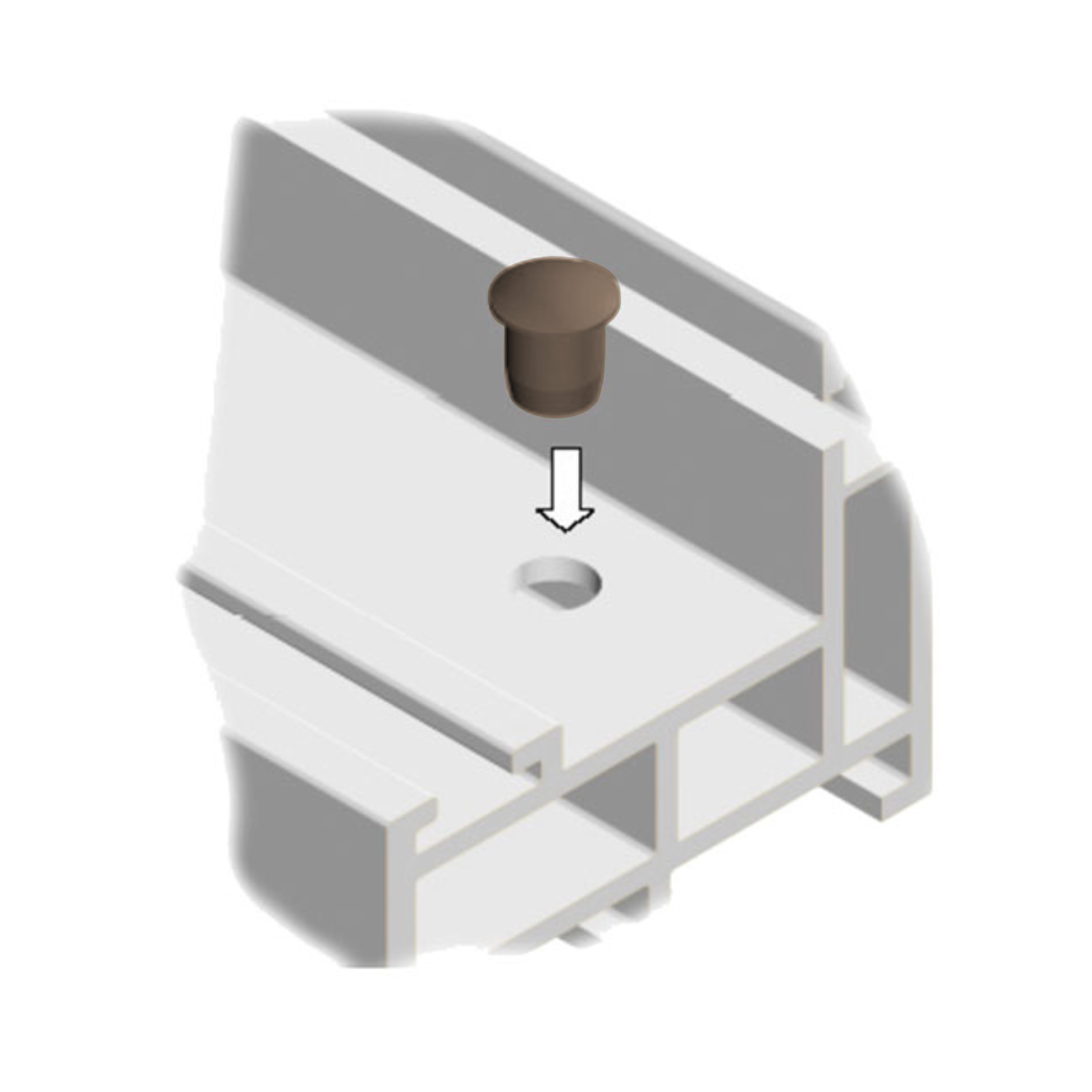 Screw-Hole Cover Barrell 8mm (x1000)