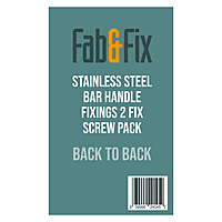 Stainless Steel Bar Handle Fixings 2 Fix Screw Pack