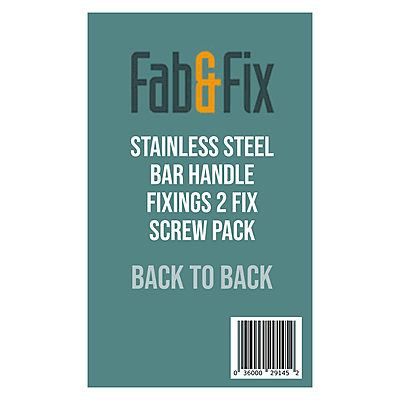 Stainless Steel Bar Handle Fixings 2 Fix Screw Pack