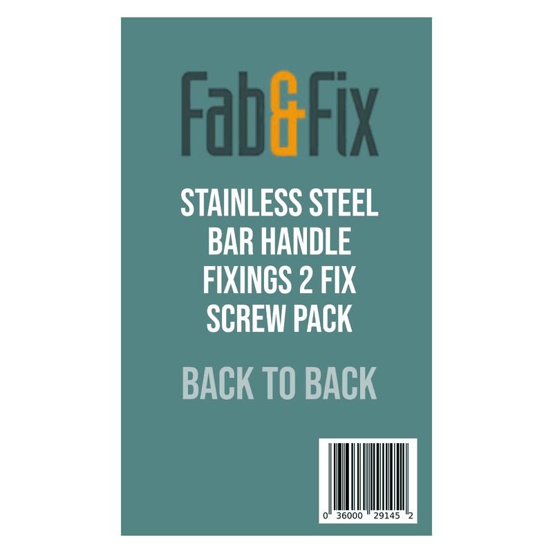 Stainless Steel Bar Handle Fixings 2 Fix Screw Pack