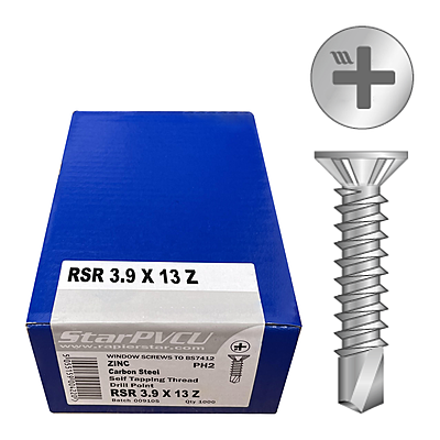 StarPVCU RSR Rib CSK Self-Tapping Self-Drill (x1000)