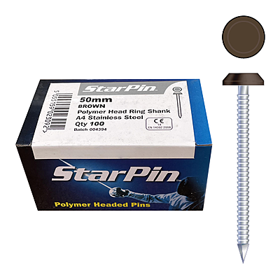 UPVC Polytop Plastic Headed Pin Nail 10g (x100)