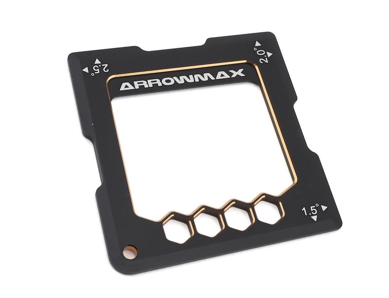 Arrowmax Quick Camber Gauge For 1/10th 1.5-2-2.5 degrees Black Golden