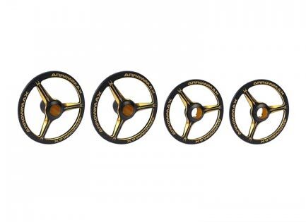 Arrowmax Alu Set-Up Wheel For 1/8 On-Road Cars Black Golden (4) Arrowmax Alu Set-Up Wheel For 1/8 On-Road Cars Black Golden (4)