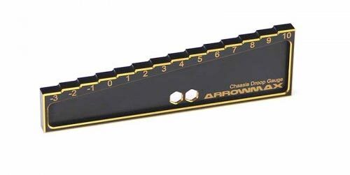 Arrowmax CHASSIS DROOP GAUGE 3 TO 10 MM FOR 1:8+1:10 CARS (20MM) BLACK GOLDEN Arrowmax CHASSIS DROOP GAUGE 3 TO 10 MM FOR 1:8+1:10 CARS (20MM) BLACK GOLDEN