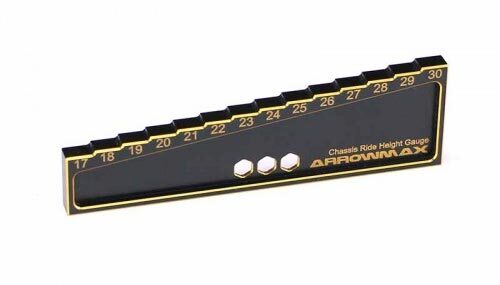 Arrowmax CHASSIS RIDE HEIGHT GAUGE FOR 1:8 OFFROAD (30MM) BLACK GOLDEN Arrowmax CHASSIS RIDE HEIGHT GAUGE FOR 1:8 OFFROAD (30MM) BLACK GOLDEN