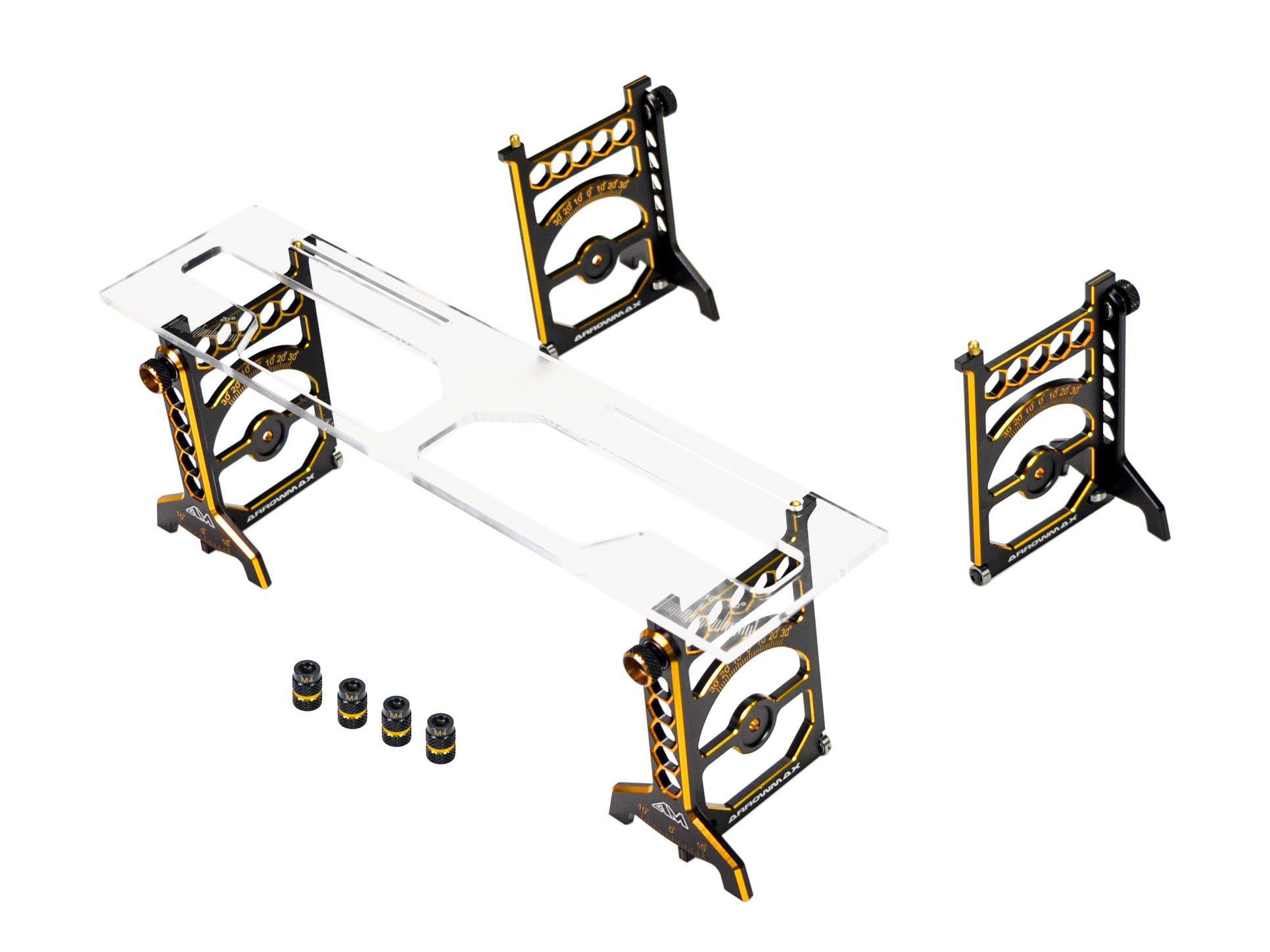 Arrowmax SET-UP SYSTEM 1/10 TOURING CARS WITH BAG BLACK GOLDEN LIMITED EDITION