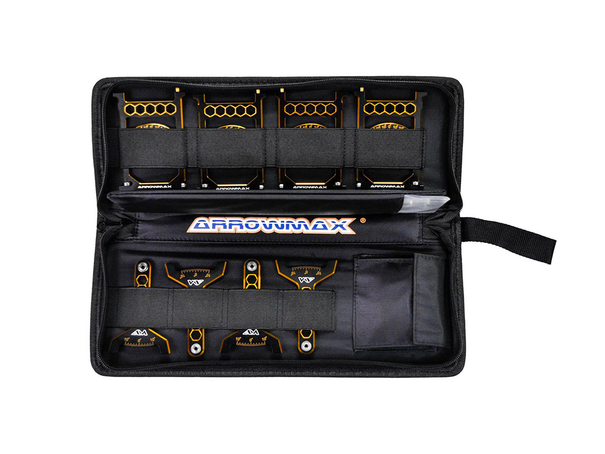 Arrowmax SET-UP SYSTEM 1/10 TOURING CARS WITH BAG BLACK GOLDEN LIMITED EDITION
