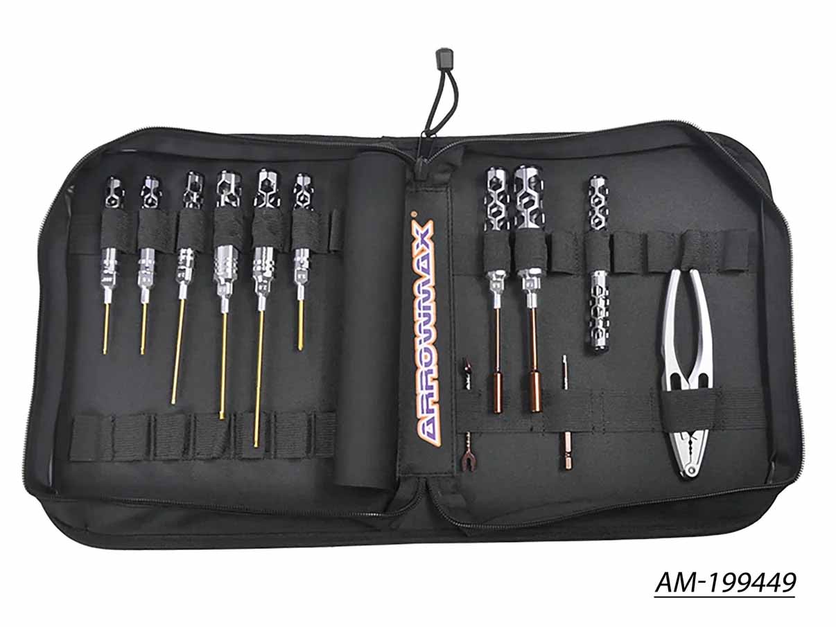 Arrowmax AM HONEYCOMB TOOLSET FOR 1:10 OFFROAD (13PCS) WITH TOOLS BAG