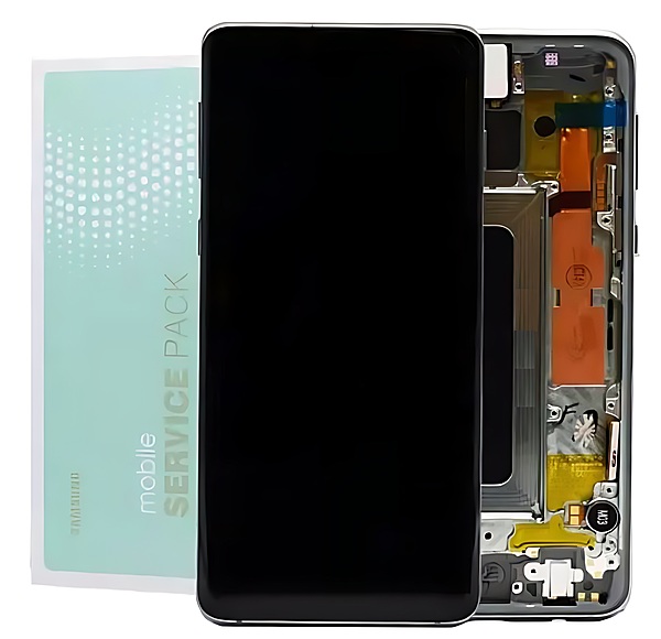 Genuine Samsung S10e G970 - Replacement AMOLED Display Digitizer Touch Screen Assembly With Frame - Prism Black - Service Pack - GH82 - 18852A