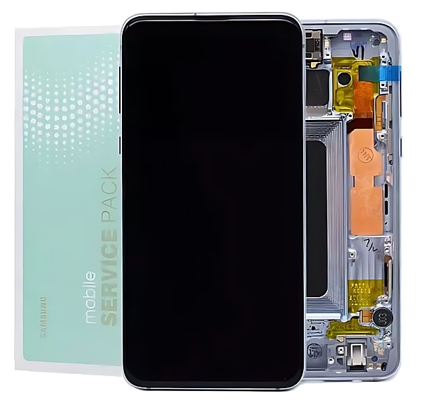 Genuine Samsung S10e G970 - Replacement AMOLED Display Digitizer Touch Screen Assembly With Frame - Prism Blue - Service Pack - GH82 - 18852C