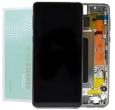Genuine Samsung S10e G970 - Replacement AMOLED Display Digitizer Touch Screen Assembly With Frame - Prism Green - Service Pack - GH82 - 18852E