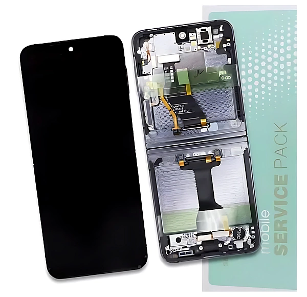 For Samsung Galaxy Z Flip5 , F731 - Replacement AMOLED Touch Screen Assembly With Chassis - Graphite