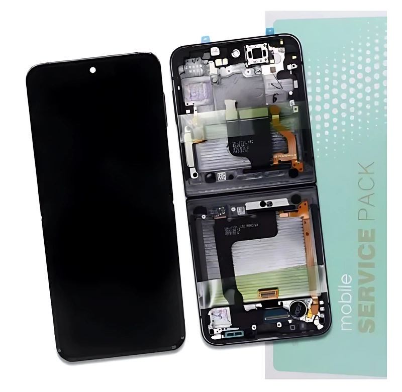 For Samsung Galaxy Z Flip4 , F721 - Replacement AMOLED Touch Screen Assembly With Chassis - Graphite