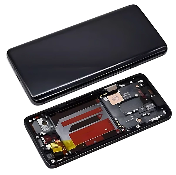 Genuine OnePlus 7 Pro - Replacement AMOLED Touch Screen Assembly With Chassis - Mirror Grey - Authorised