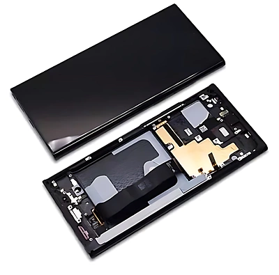 For Samsung Galaxy Note 20 Ultra , N985 - Replacement AMOLED Touch Screen Assembly With Chassis - Mystic Black - GH82 - 23596A