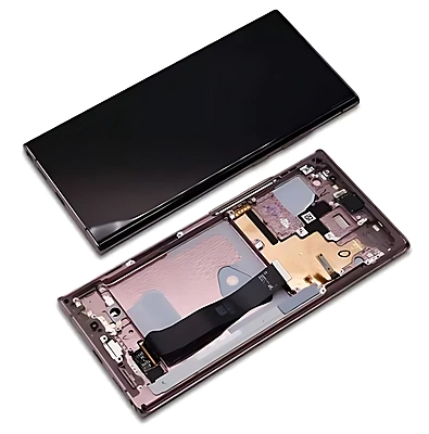 For Samsung Galaxy Note 20 Ultra , N985 - Replacement AMOLED Touch Screen Assembly With Chassis - Mystic Bronze - GH82 - 23597D