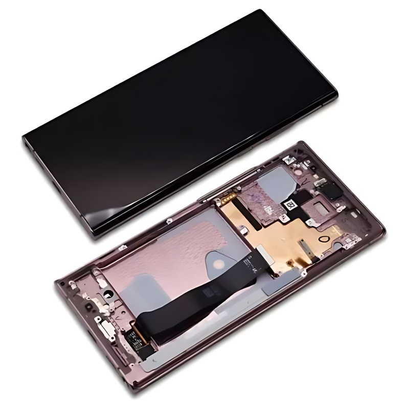 For Samsung Galaxy Note 20 Ultra , N985 - Replacement AMOLED Touch Screen Assembly With Chassis - Mystic Bronze - GH82 - 23597D