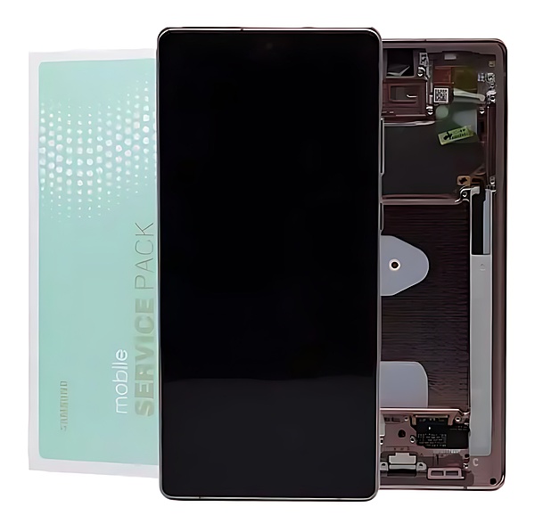 For Samsung Note 20 , N980 - Replacement AMOLED Touch Screen Assembly With Chassis - Mystic Bronze - Service Pack - GH82 - 23495B