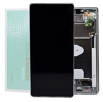 For Samsung Note 20 , N980 - Replacement AMOLED Touch Screen Assembly With Chassis - Mystic Green - Service Pack - GH82 - 23495C
