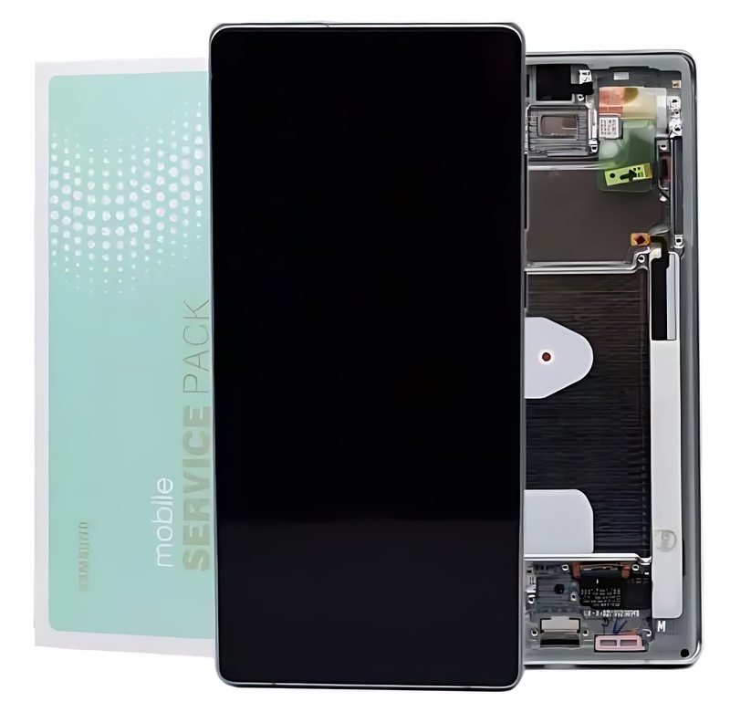 For Samsung Note 20 , N980 - Replacement AMOLED Touch Screen Assembly With Chassis - Mystic Green - Service Pack - GH82 - 23495C