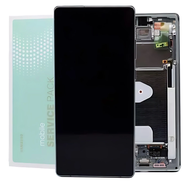 For Samsung Note 20 , N980 - Replacement AMOLED Touch Screen Assembly With Chassis - Mystic Green - Service Pack - GH82 - 23495C