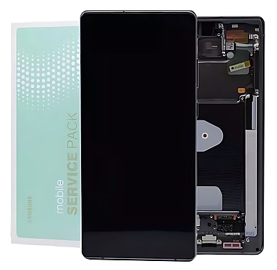 For Samsung Note 20 , N980 - Replacement AMOLED Touch Screen Assembly With Chassis - Mystic Grey - Service Pack - GH82 - 23733A