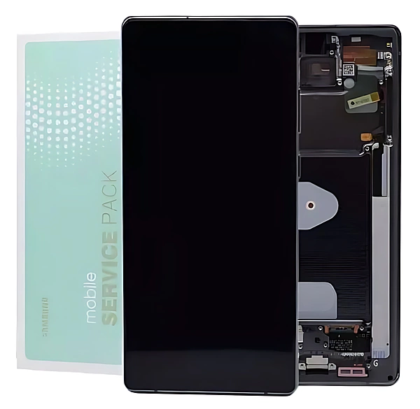 For Samsung Note 20 , N980 - Replacement AMOLED Touch Screen Assembly With Chassis - Mystic Grey - Service Pack - GH82 - 23733A