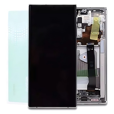 For Samsung Note 20 Ultra 5G , N986 - Replacement AMOLED Touch Screen Assembly With Chassis - Mystic White - Service Pack - GH82 - 23596C