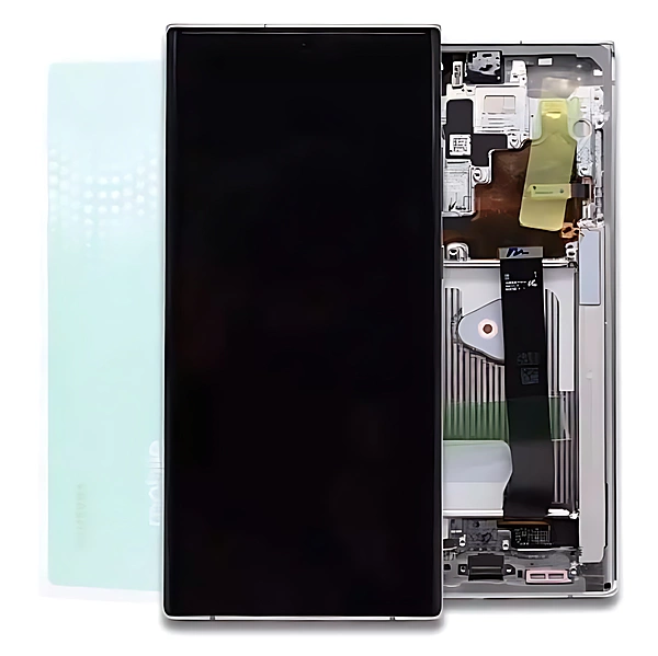 For Samsung Note 20 Ultra 5G , N986 - Replacement AMOLED Touch Screen Assembly With Chassis - Mystic White - Service Pack - GH82 - 23596C