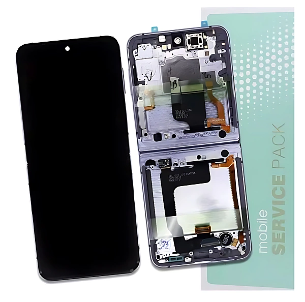 For Samsung Galaxy Z Flip4 , F721 - Replacement AMOLED Touch Screen Assembly With Chassis - Purple