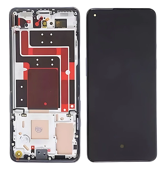 OnePlus 9 - Replacement AMOLED Touch Screen Assembly With Chassis - Winter Mist