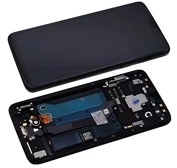 Genuine OnePlus 6 - Replacement AMOLED Touch Screen Assembly With Chassis And Small Parts - Midnight Black - Authorised