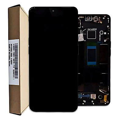 Genuine Oppo Reno8 Pro 5G - Replacement AMOLED Touch Screen Assembly With Frame - 4130263 - Glazed Black - Authorised