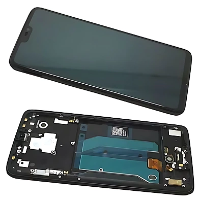 OnePlus 6 - Replacement AMOLED Touch Screen Assembly With Frame - Black Matte
