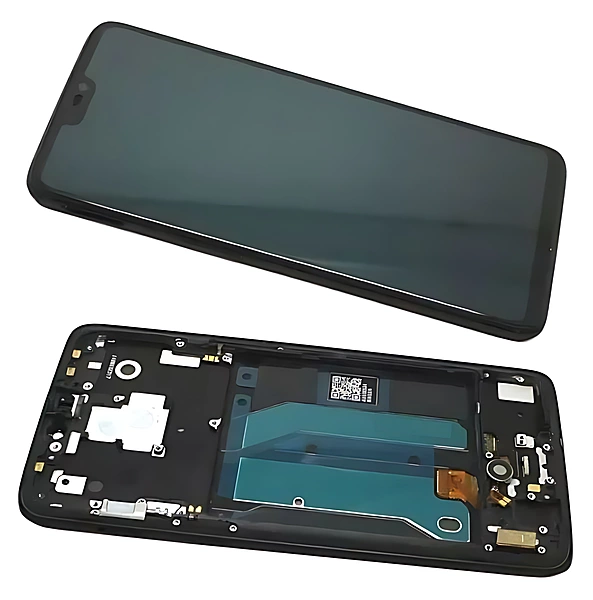 OnePlus 6 - Replacement AMOLED Touch Screen Assembly With Frame - Black Matte