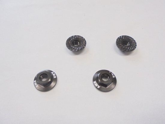 Serrated Large Diameter 1:10 Aluminium Wheel Nuts (4) Gun Metal