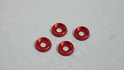 M3 Flat Head Washer (4) Red