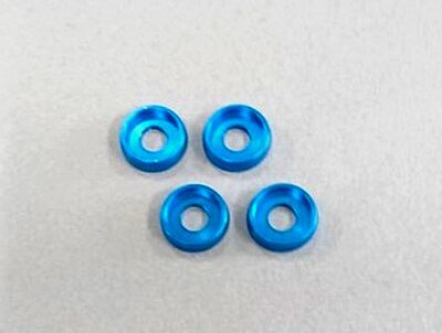 M4 Flat Head Washer (4) Light Blue