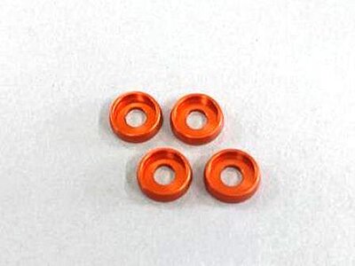 M4 Flat Head Washer (4) Orange M4 Flat Head Washer (4) Orange