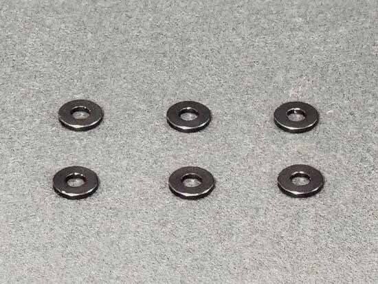 AMR Gun Metal Anodized Washer 3x7x1mm (6) AMR Gun Metal Anodized Washer 3x7x1mm (6)