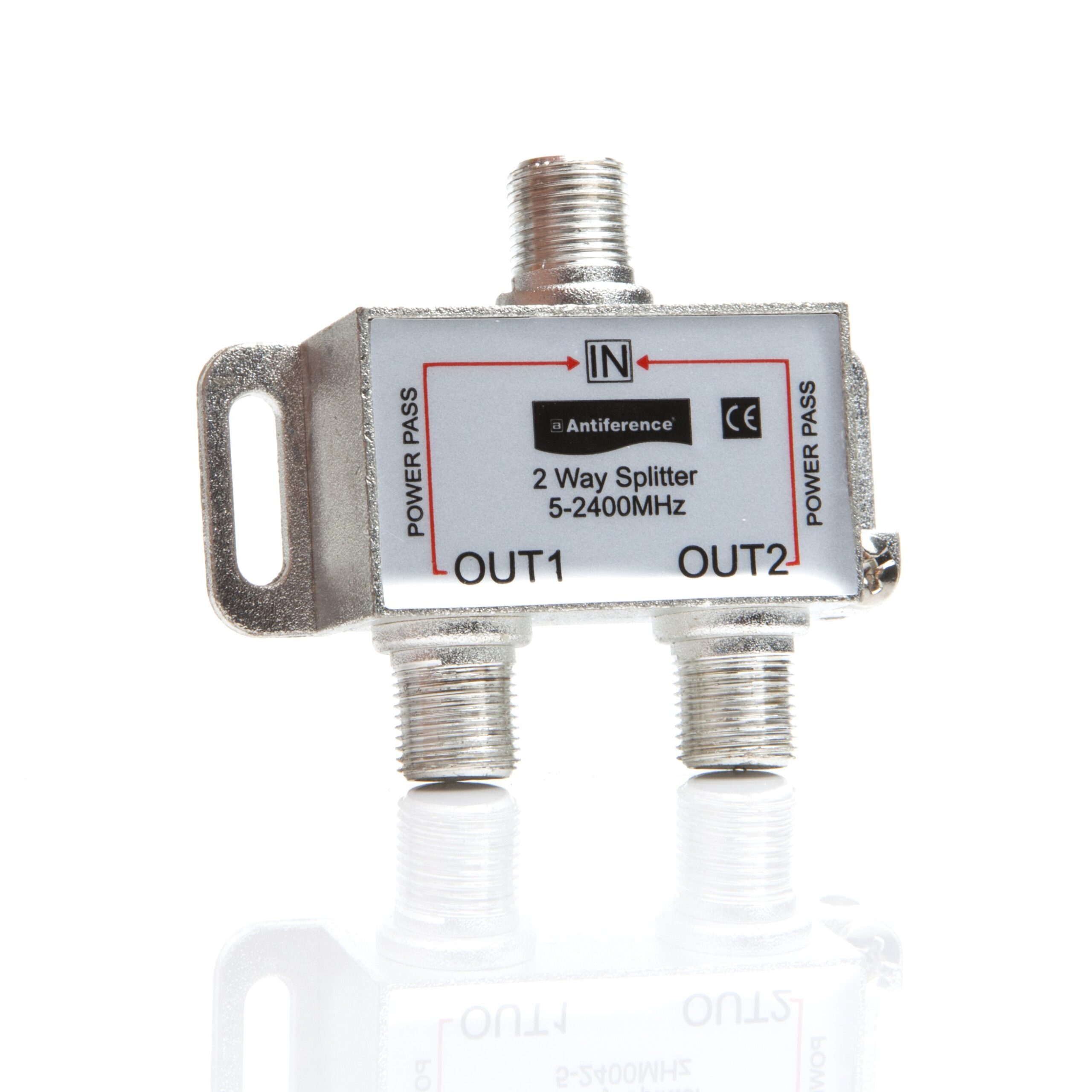 Antiference Indoor F Type Splitter 2 Way