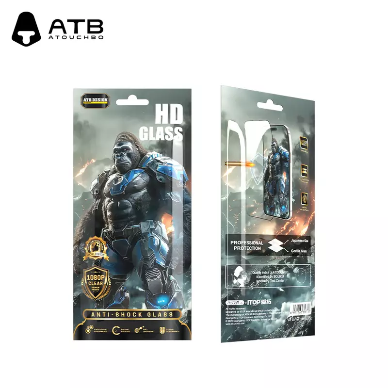 Samsung A14 Black HD Glass Screen Protector by ATB-GPM001