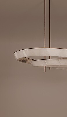 The Infinity Halo Alabaster Pendant The Infinity Halo Alabaster Pendant