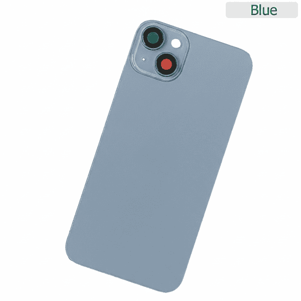 Apple iPhone 14 - Replacement Back , Rear Glass With Camera Lens & Brackets - No Logo - Blue