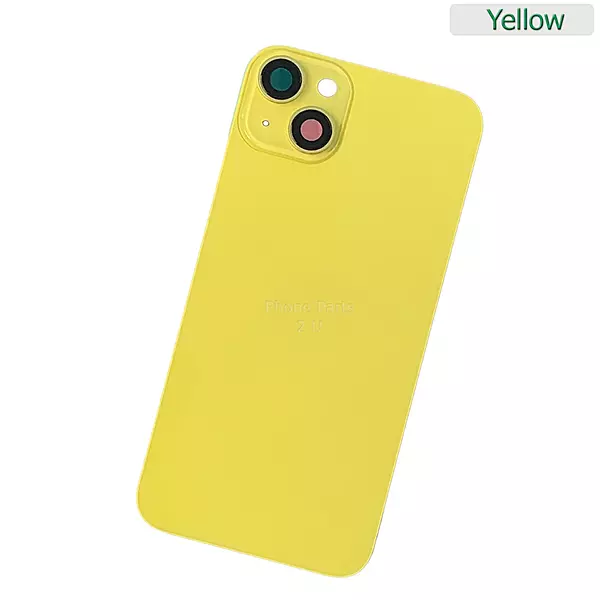 Apple iPhone 14 - Replacement Back , Rear Glass With Camera Lens & Brackets - No Logo - Yellow