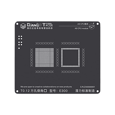 Apple iPhone 6s , 6s Plus - QianLi iBlack 3D Apple A9 CPU Chip BGA Stencil Template - Black